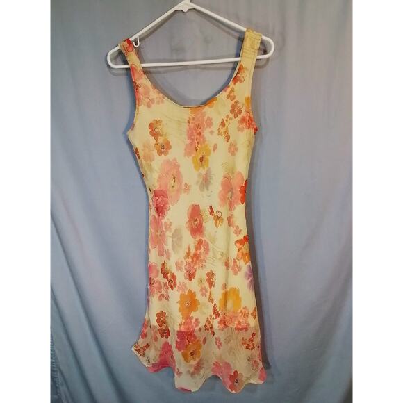 G-Dresses; Yellow with orange floral pattern - Picture 3 of 6